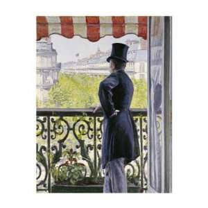  Man on a Balcony, Boulevard Haussmann Gustave Caillebotte 
