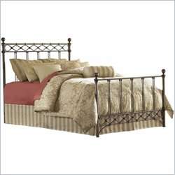 Fashion Group Argyle Metal Poster Copper Chrome Bed  