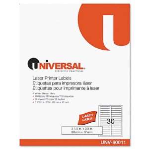  Universal® Laser Printer File Folder Labels, 3 1/2 x 2/3 