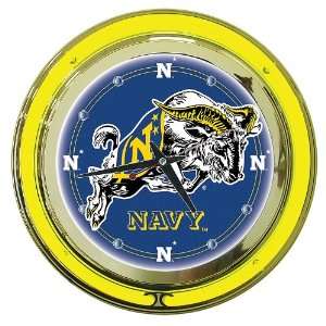 United States Naval Academy Neon Clock   14 inch Diameter  