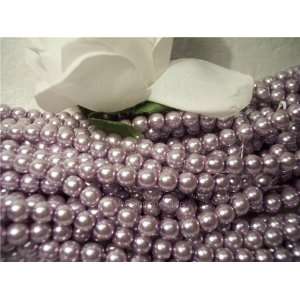  Glass Pearls Czech 4mm Round Lilac Q.100 Arts, Crafts 