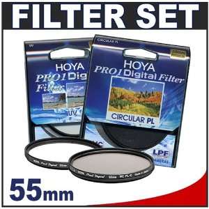  Hoya Pro1 Digital 55mm TWO Multi Coated Glass Filters Kit with Hoya 