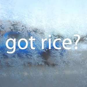 Got Rice? White Decal Rice Burner Import Jdm Car White 