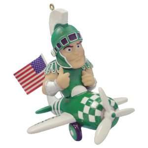   State Spartans NCAA Mascot Airplane Resin Ornament