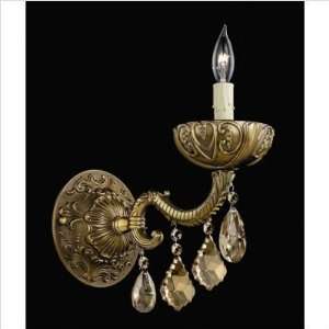 Brussels One Light Crystal Wall Sconce Finish: Pewter, Crystal Color 