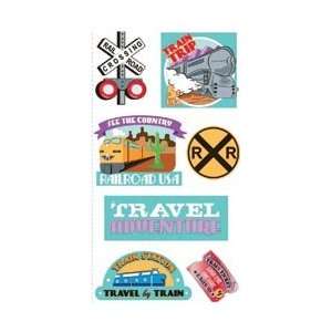   Metallic Dimensional Stickers Train Travel SPP1MET 56; 3 Items/Order