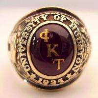 1965 University of Houston 10K Mans Class Ring  