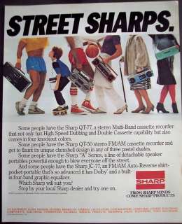 1985 Sharp QT 50 Stereo FM/AM vintage radio ad  
