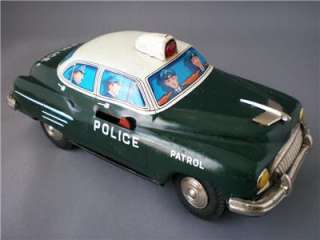 Kaname Vintage Battery Operated Police car Tin 1950s  