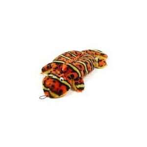  Invincibles Org/Yel 4 Sqk   Gecko Squeaker Dog Toy 