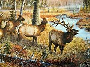 Return to Chequamegon Elk Terry Doughty Wildlife Art AP  