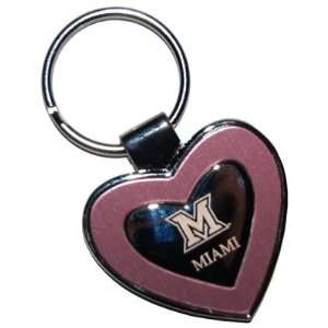    Miami Redhawks Heart Shaped Key Tag Pink: Sports & Outdoors