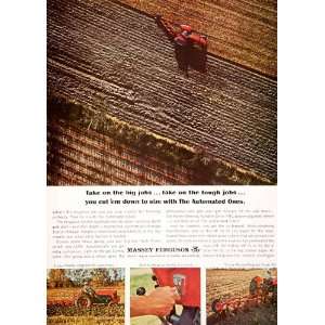 1964 Ad Massey Ferguson Farm Equipment Machinery Agriculture Automated 
