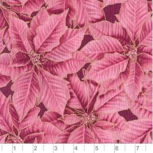   Bloom Large Poinsettia Pink Fabric By The Yard Arts, Crafts & Sewing