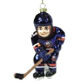   Islanders NHL Glass Hockey Player Ornament (4)