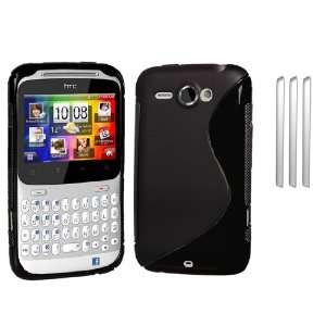  Accessory Pack For The HTC ChaCha S Line Gel Case + 3 x 