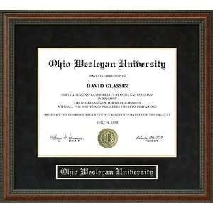  Ohio Wesleyan University (OWU) Diploma Frame Sports 