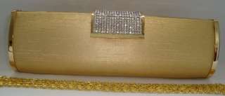 Gold Diamante Evening Hand Bag Beaded Clutch Purse UK  