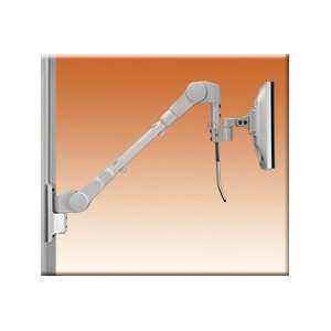 LCD Wall Mount Arm   30Long Reach with Handle   Lt. Gray 