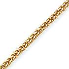 14K Yellow Gold Hollow Wheat Chain Necklace 1.25mm 18 Inches New 