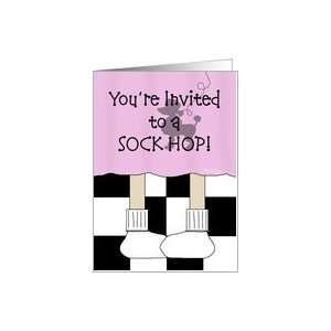  Sock Hop Invitation Poodle Skirt Card Health & Personal 