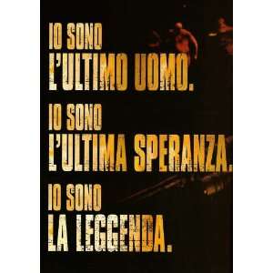 Am Legend Poster Italian 27x40 Will Smith Salli Richardso Alice 