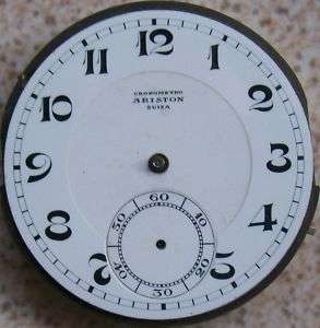 Vintage Pocket watch Movement & Dial Ariston run 42,5mm  