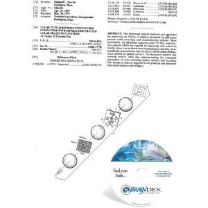 NEW Patent CD for COLOR TV FILM REPRODUCTION SYSTEM COMPATIBLE WITH 