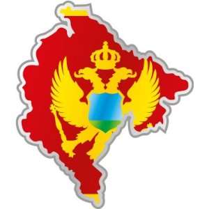  Montenegro Crna Gora map flag car bumper sticker decal 4 