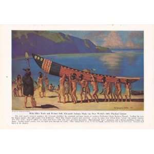   Planked Canoe   W. Langdon Kihn Native American Print 
