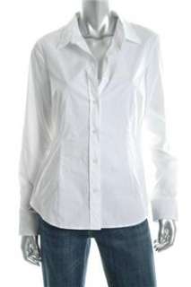 FAMOUS CATALOG Moda Button Down Shirt White BHFO Sale Top M  