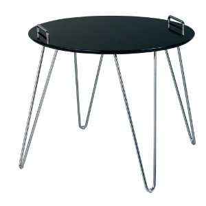  Adesso Clips Round Table, Black/Steel