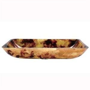  KRAUS GVR 420 RE Amber Rectangular Glass Vessel Sink