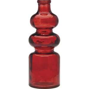    Red Vintage Colored Glass Bottle (genie design)
