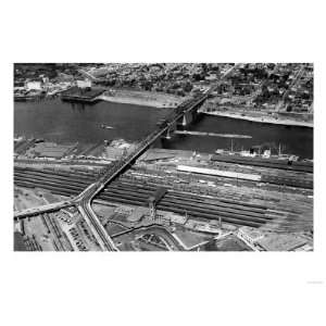  Portland, OR Broadway Bridge and Depot Photograph 