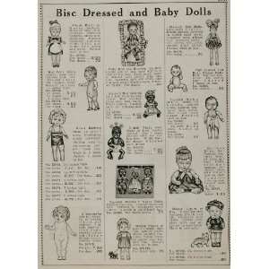   Bisc Bisque Baby Dolls Topsy Nurse   Original Print Ad