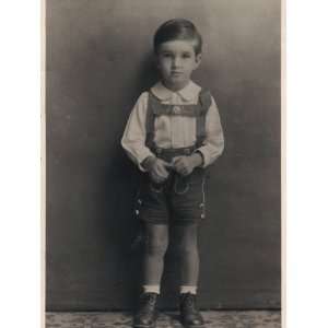  A Little Italian Boy Poses for His Photo, Wearing Shorts 