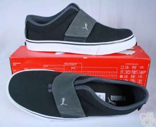   Black / Dark Shadow / Gray Mens Slip On Velcro Shoes New size 8  