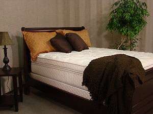   adjustable boxtop pillow top airbed air mattress w wool & fiber layer