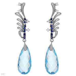 Attractive Brand New Earrings With 13.21Ctw Precious Stones   Genuine 