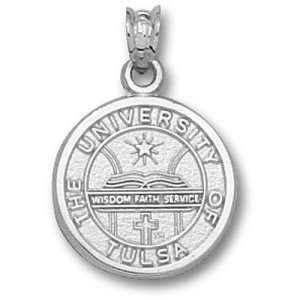  University of Tulsa Seal Pendant (Silver): Sports 