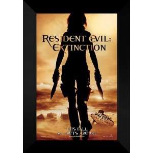   Evil: Extinction FRAMED Movie Poster: Jovovich: Home & Kitchen