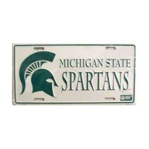   6x12) Michigan State Spartans NCAA Tin License Plate: Home & Kitchen