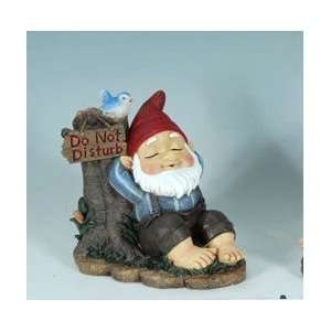    Do Not Disturb Sleeping Gnome Garden Statue 