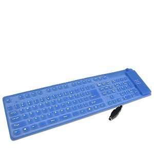  Air Touch 109 Key USB PS/2 Foldable Keyboard (Blue 