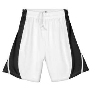  Badger B Ball Mesh Basketball Shorts WHITE/BLACK YS 