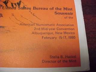 1980 U.S.MINT SOUVENIR SETSNEW MEXICO & OHIO CONVENTIONS,79 S,80 PDS 