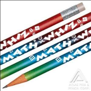  Foil Math Whiz Pencils  144 pencils per box Office 