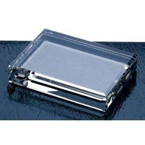    Beveled Optical Crystal Rectangle Paperweight: Home & Kitchen