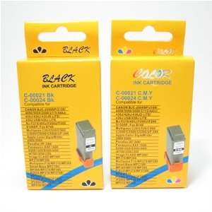 Pack Compatible Canon BCI 21 Ink Cartridges (1BK, 1CLR) BCI 21BK BCI 